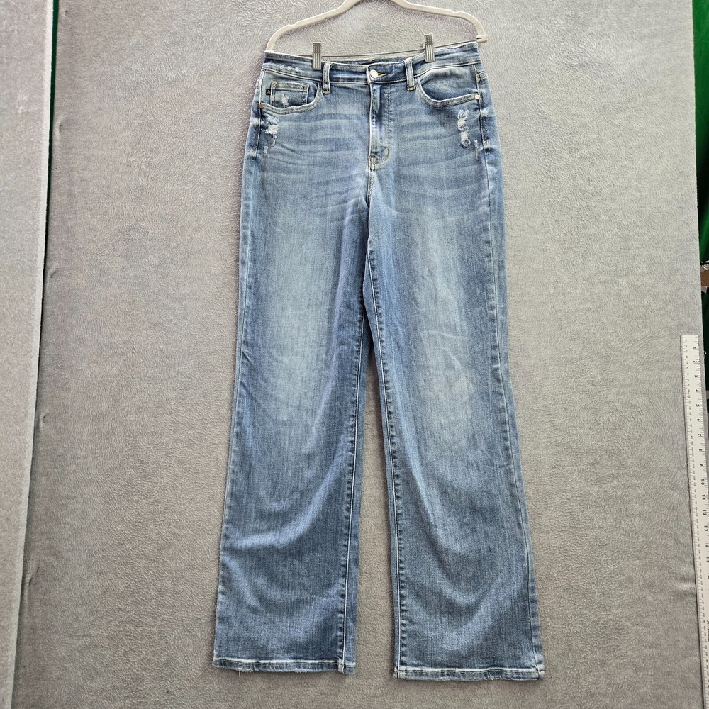 Judy Blue Women Jeans 11/30 Light Blue Denim JB82407MD Straight Fit Cotton